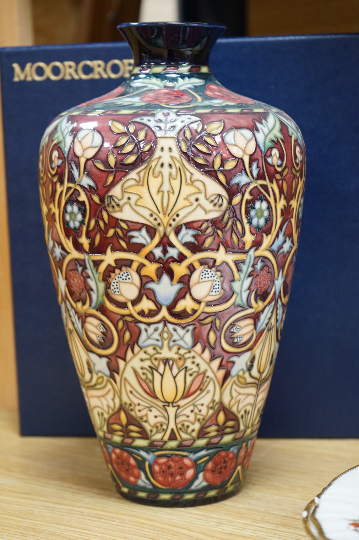 A Moorcroft ‘Bullers Wood’ vase, signed on base Rachel Bishop 2001, 16|100, (boxed)